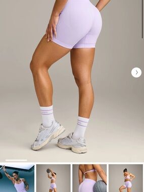 Oner active enhance lift seamless shorts lavender purple large